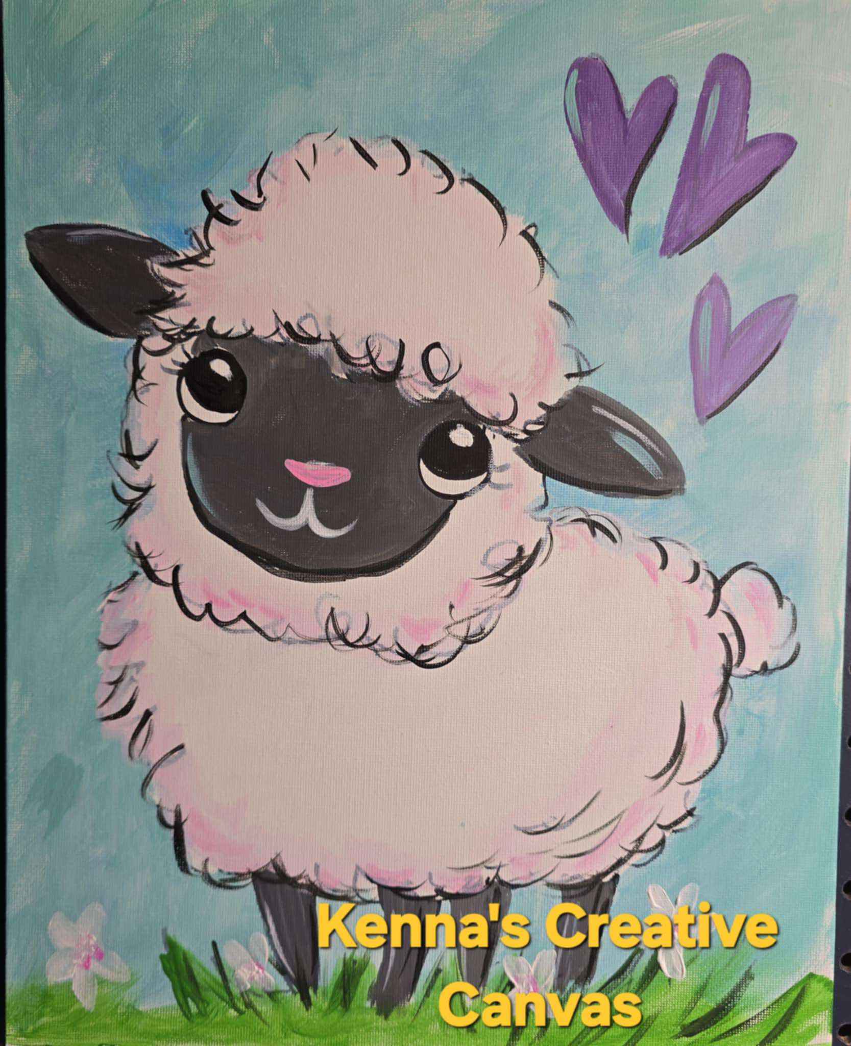 Painting of a little sheep