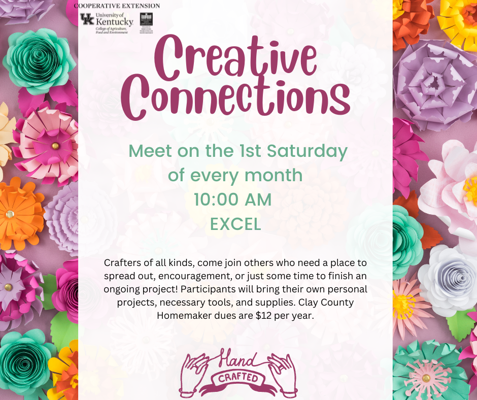 Creative Connections Homemaker Club flyer