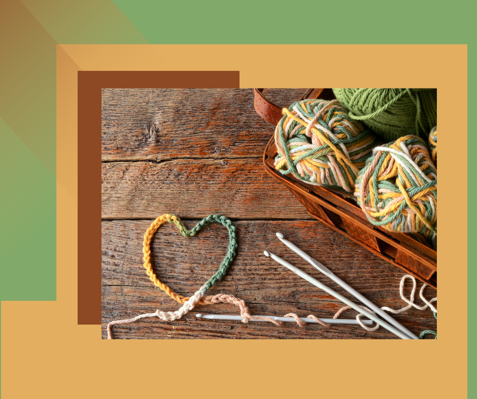 Crochet needles and yarn