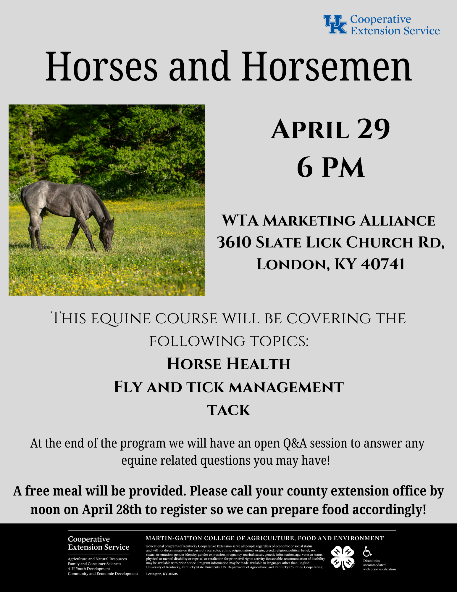 Horses and Horsemen flyer