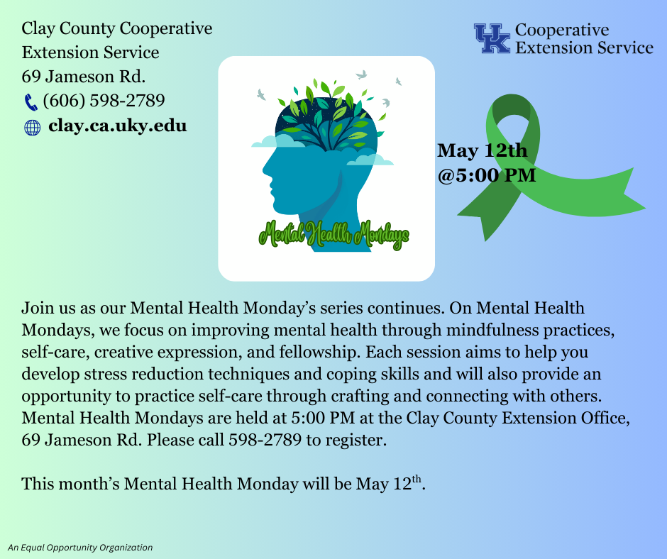 Mental Health Monday Facebook post