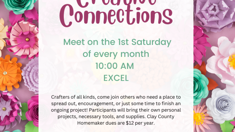 Creative Connections Homemaker Club flyer