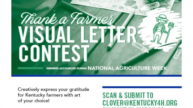 Thank a Farmer Visual Letter Contest flyer